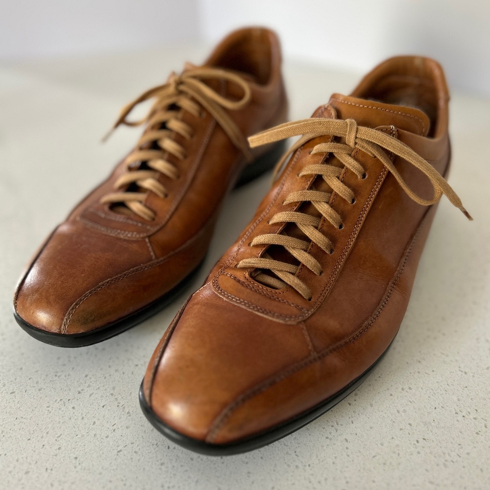 To Boot New York Cognac Leather Casual Oxford Business Sneaker Size 11.5